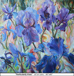 Paticularly Irises, Oil on Canvas